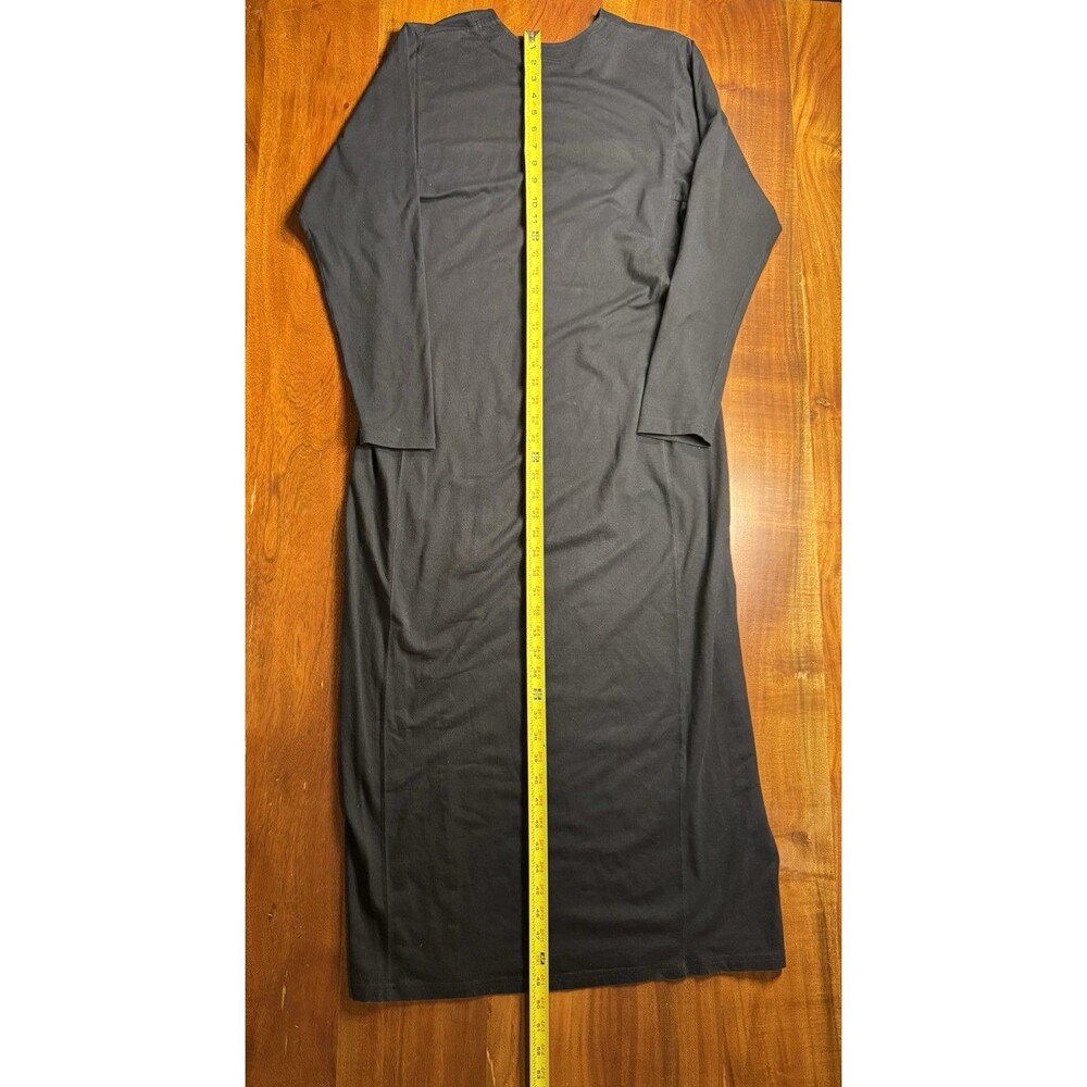 Peruvian Connection Pima Cotton Black Maxi Dress Medium Quiet Luxury Classic M - Picture 6 of 7